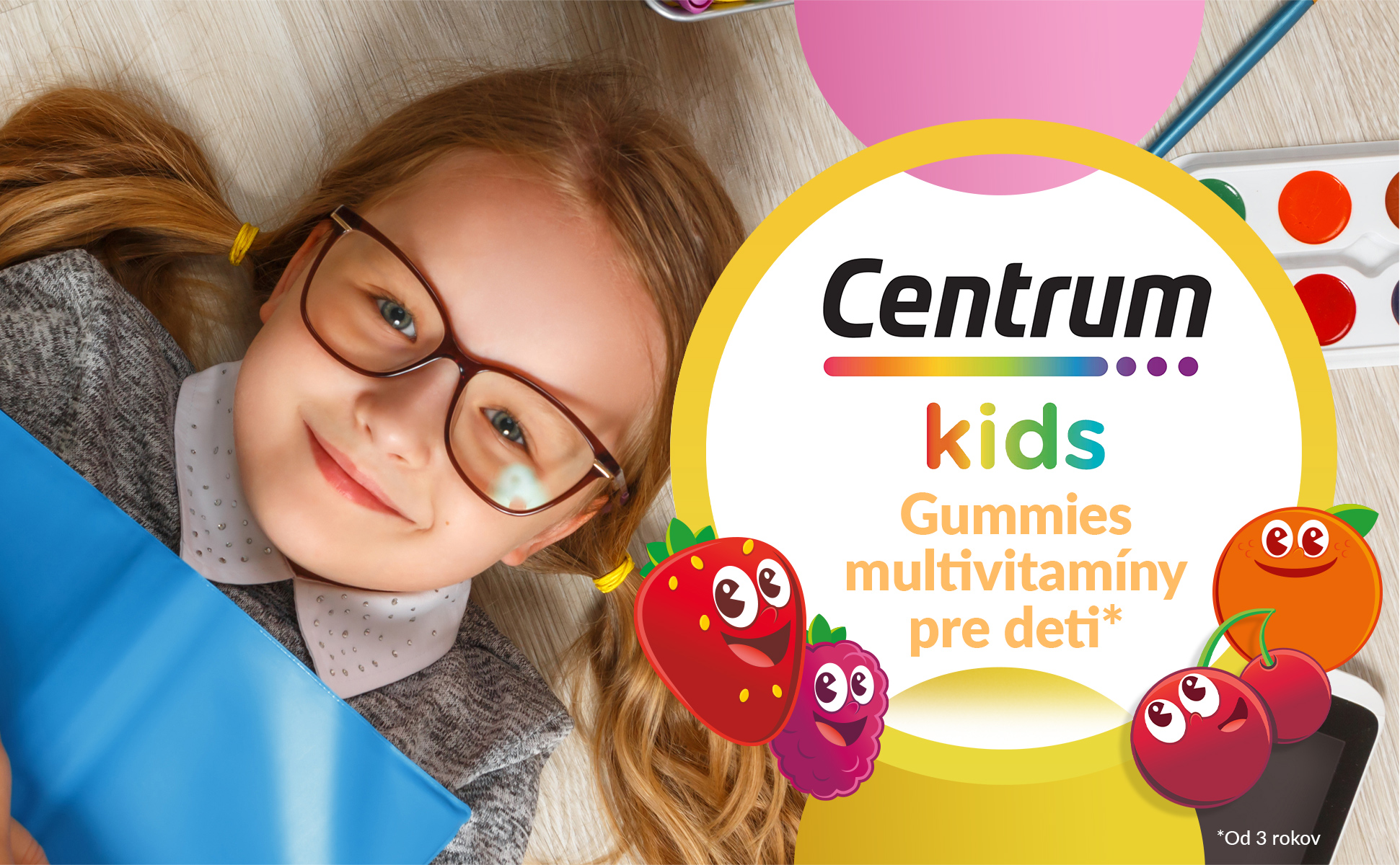 Obrázok CENTRUM Kids gummies multivitamín pre deti multifruit želé 60 kusov