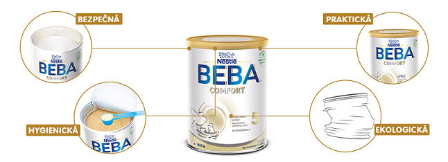 Obrázok BEBA COMFORT 5 Pokračovacie mlieko od ukončeného 24. mesiaca 800 g