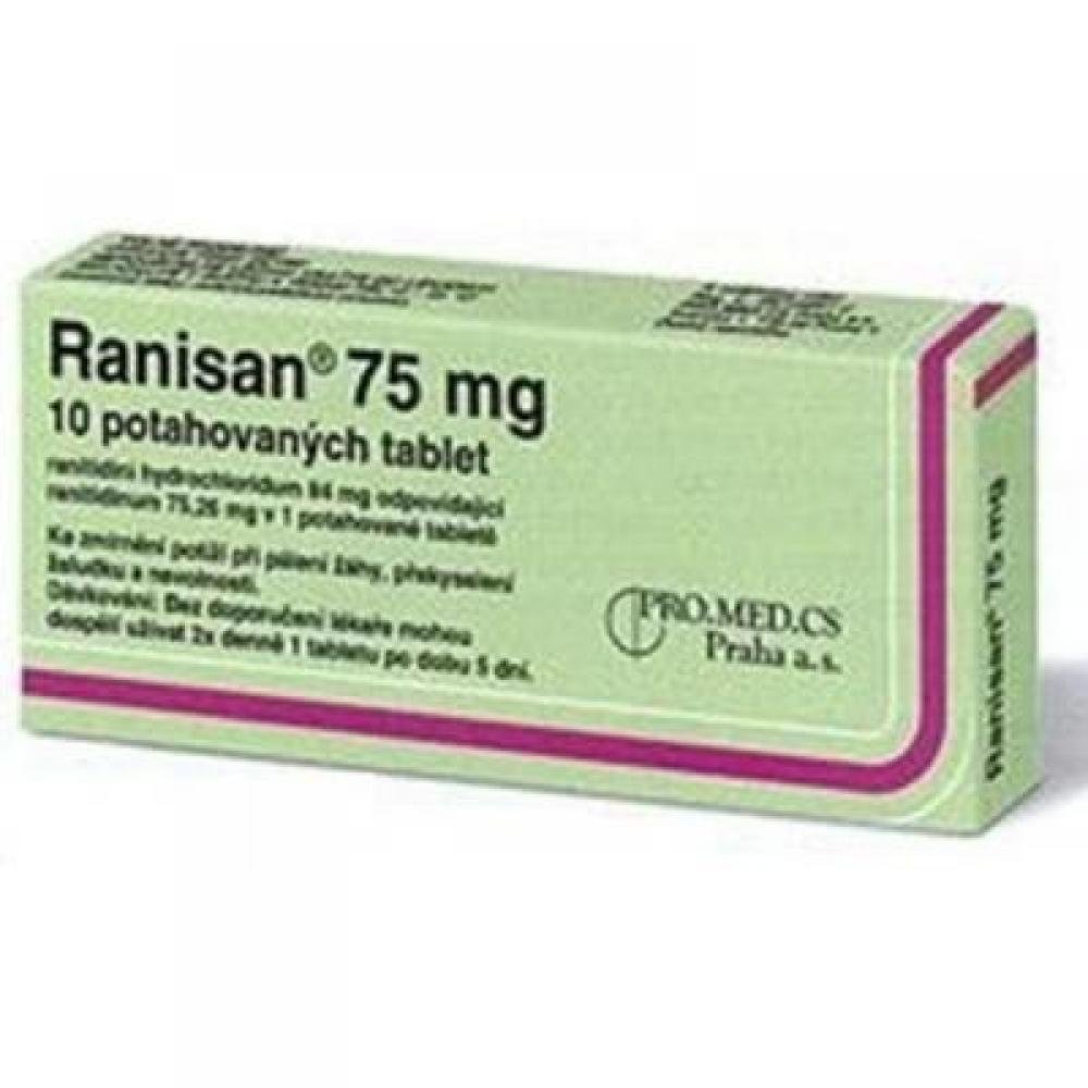 RANISAN 75 mg tbl flm 1x10 ks - MojaLekáreň.sk